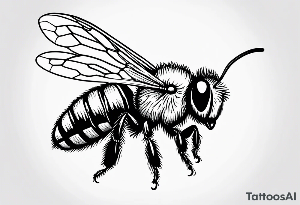 flying bee flying, side view, "10X" text below it, flying bee, bee in flight tattoo idea flying bee flying, side view, "10X" text below it, flying bee, bee in flight tattoo idea