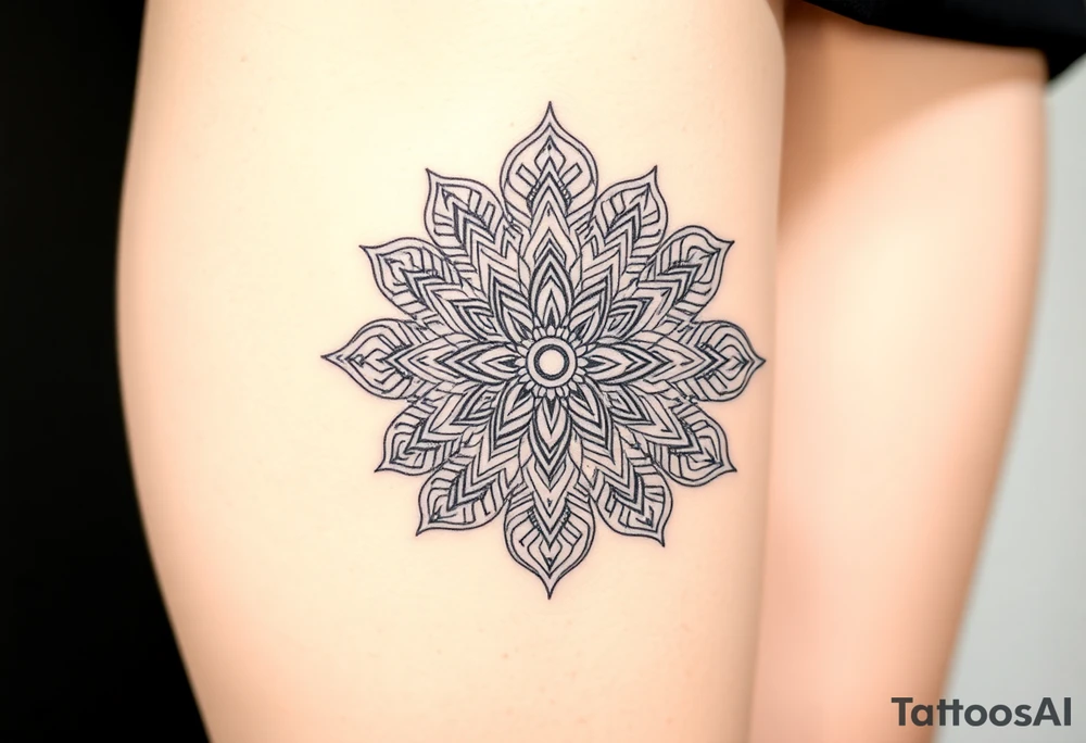 intricate mandala tattoo idea
