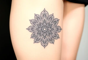 intricate mandala tattoo idea