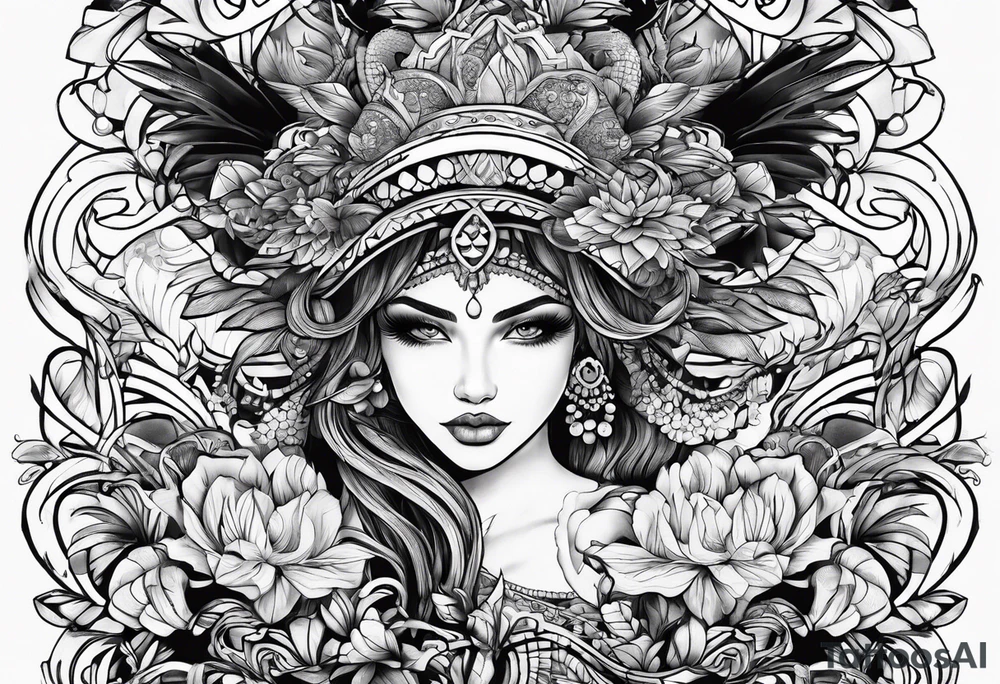 Arraia swimming tattoo idea
