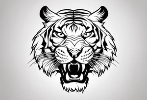 Tigre deformado de mierda tattoo idea