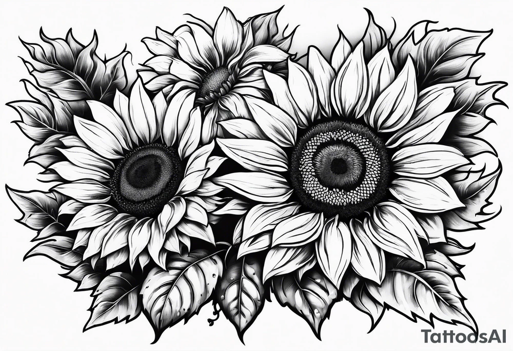 Sunflowers tattoo idea