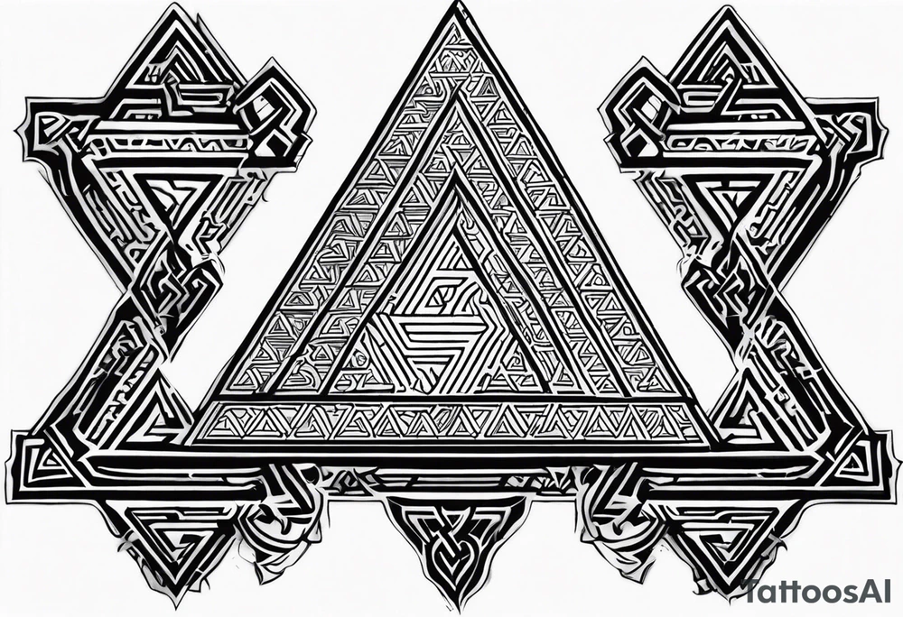 Valhalla shield valknut tattoo idea