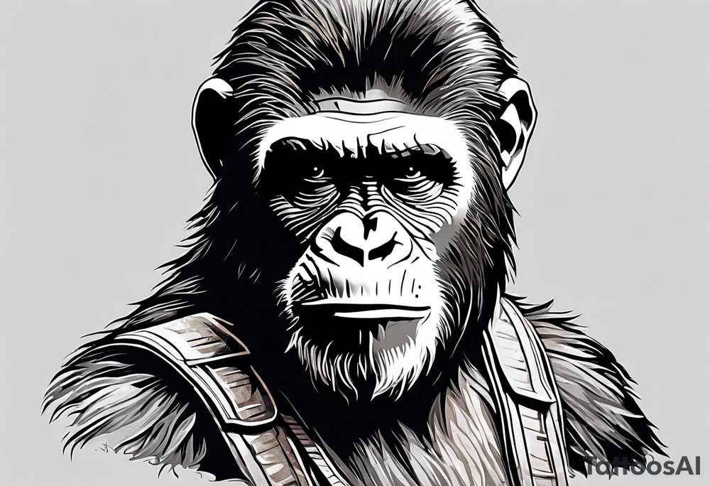 Caesar from the movie planet of the apes tattoo idea