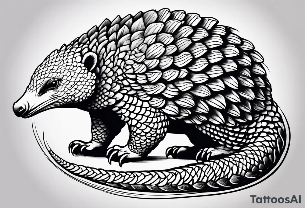 Pangolin  zen tattoo idea