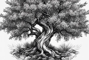 Russian olive tree tattoo idea