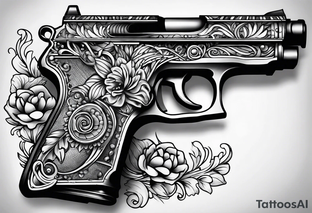 pistol tattoo idea