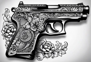 pistol tattoo idea