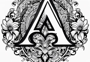 five letter a's tattoo idea