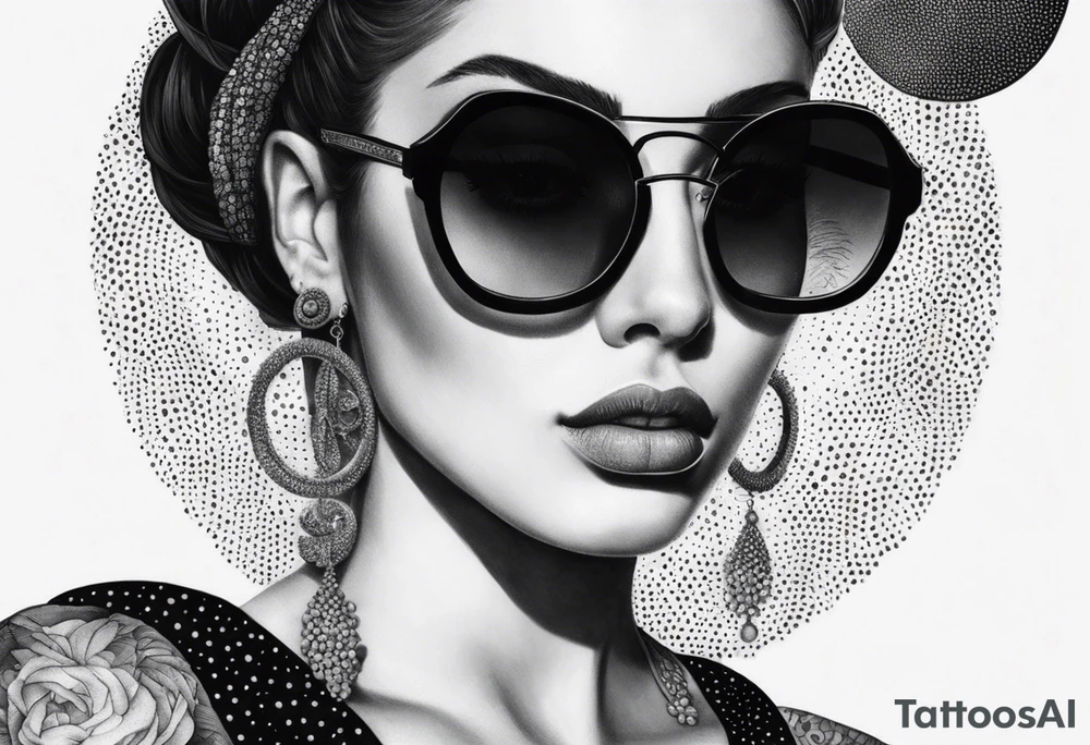 woman with big titts, capricorn with sunglasses tattoo idea