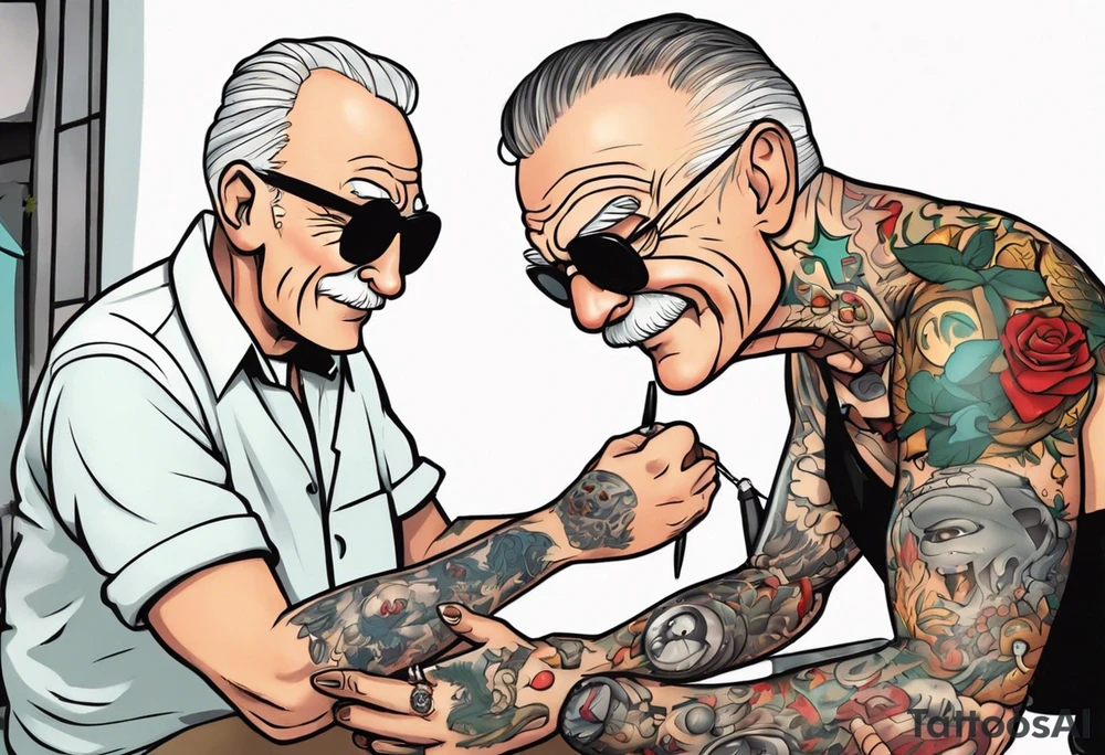 man getting a tattoo close up tattoo idea