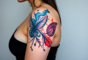 uma tatuagem que expresse a filosofia do bem e do mal tattoo idea