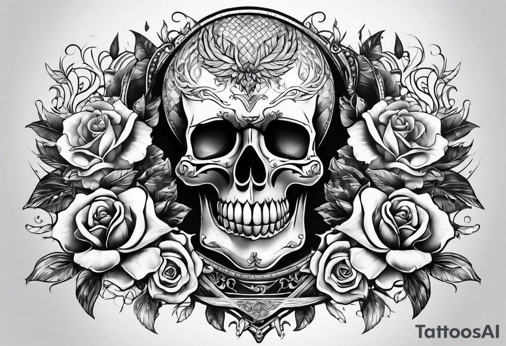 between chest tattoo tattoo idea
