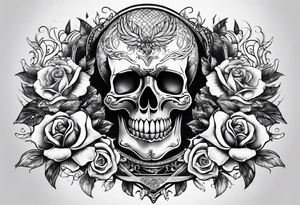 between chest tattoo tattoo idea
