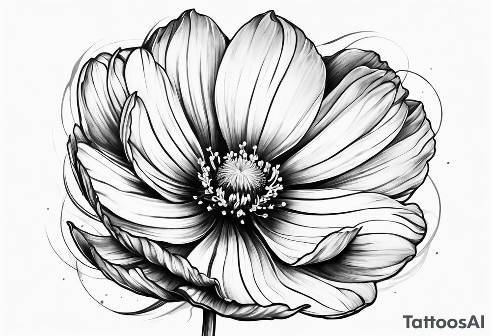 cosmos flower tattoo idea