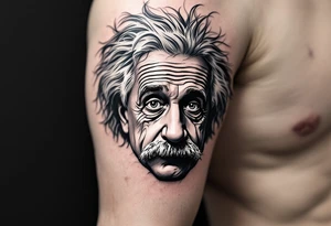 A young albert einstein tattoo idea