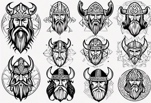 Viking face tattoo idea