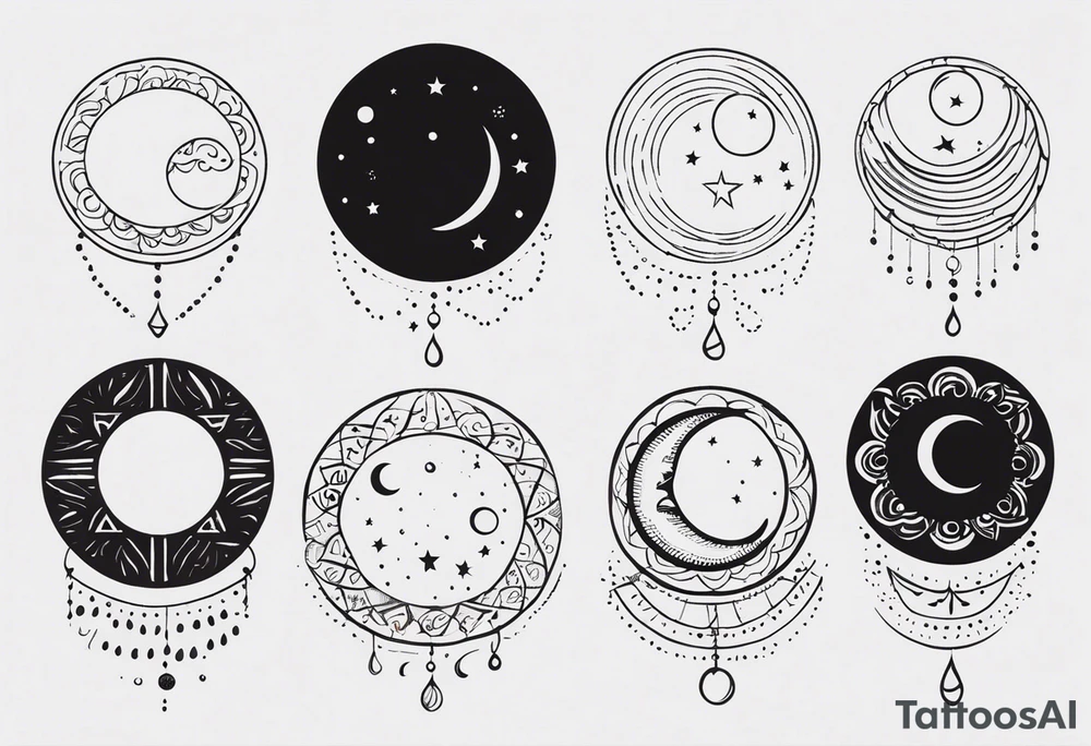 Lunar phases tattoo idea