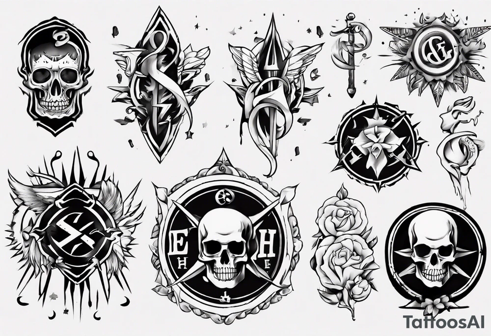 combining E and H tattoo idea