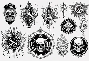 combining E and H tattoo idea