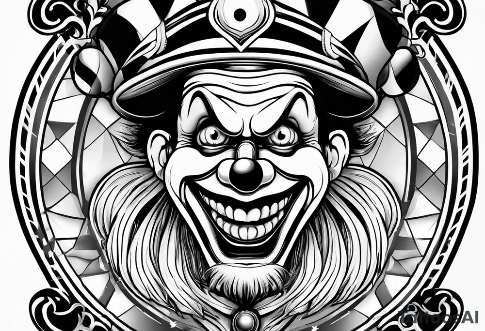 Sad clown happy clown tattoo idea