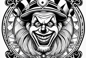 Sad clown happy clown tattoo idea
