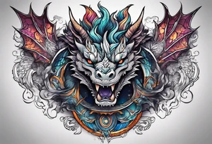 Dragon thigh tattoo tattoo idea