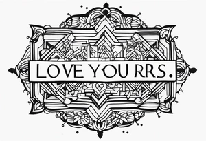 Simple quote that says love yours with a cross incorporated tattoo idea