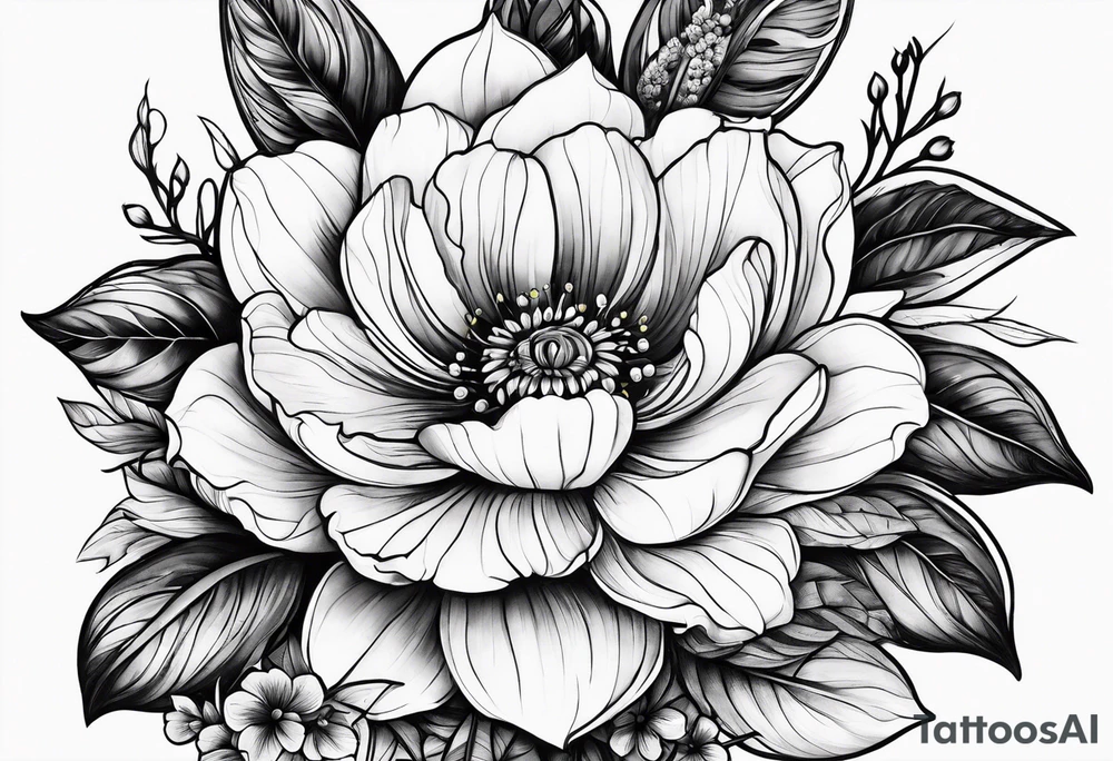 Tiny florals tattoo idea