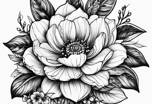 Tiny florals tattoo idea