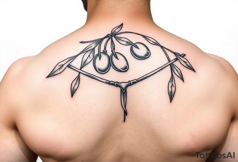 An olive with a thong tattoo idea