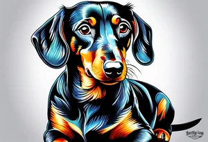 Dachshund tattoo idea