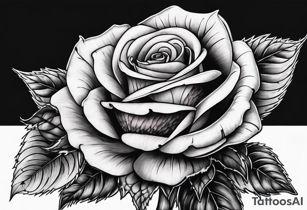 Pink Floyd skull rose tattoo idea