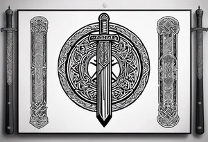 Viking sword Valhalla death tattoo idea
