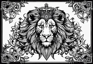 Dutch lineage/heritage tattoo using the dutch republic lion, keep it simple and gothic feel tattoo idea