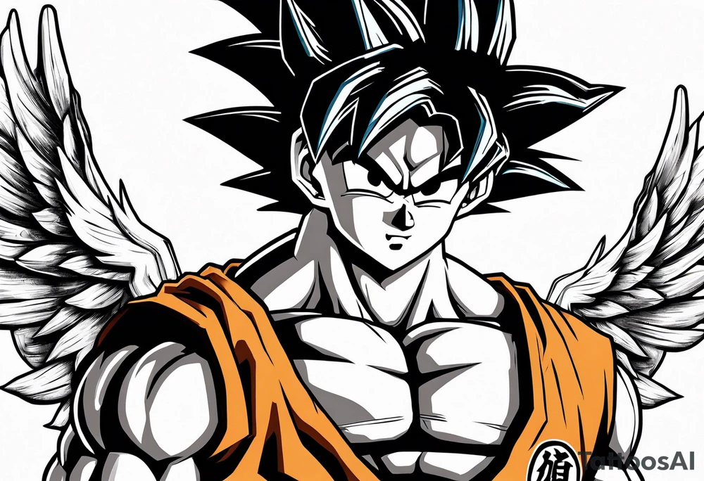 Son goku With wings tattoo idea