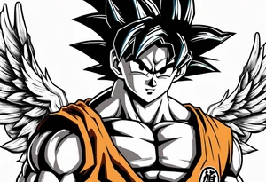 Son goku With wings tattoo idea