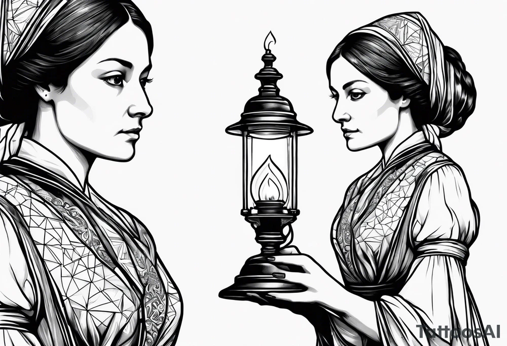 Lady with the Lamp Florence nightingale tattoo idea