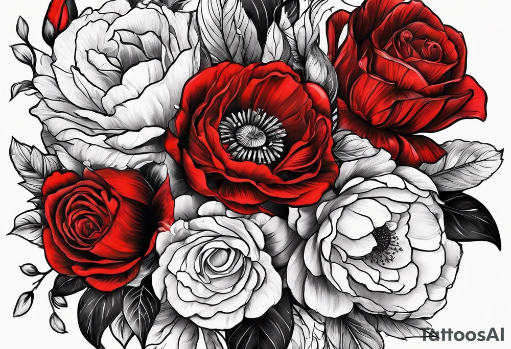 black and red. arm. family tattoo idea