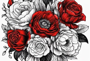 black and red. arm. family tattoo idea
