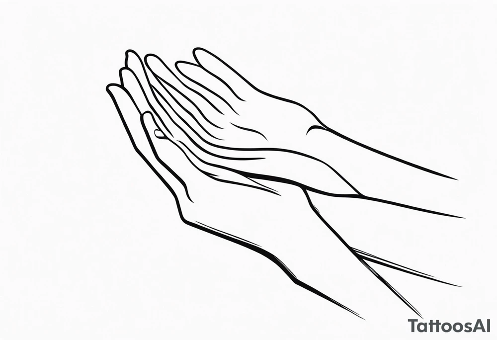 Hands open in a gesture of giving or recei tattoo idea