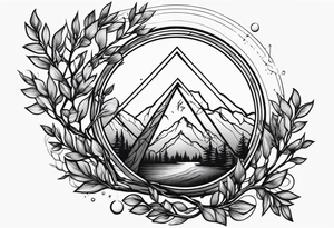 a reactangle and a branch coming out of it tattoo idea