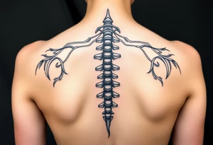 Spinal futuristic tattoo idea