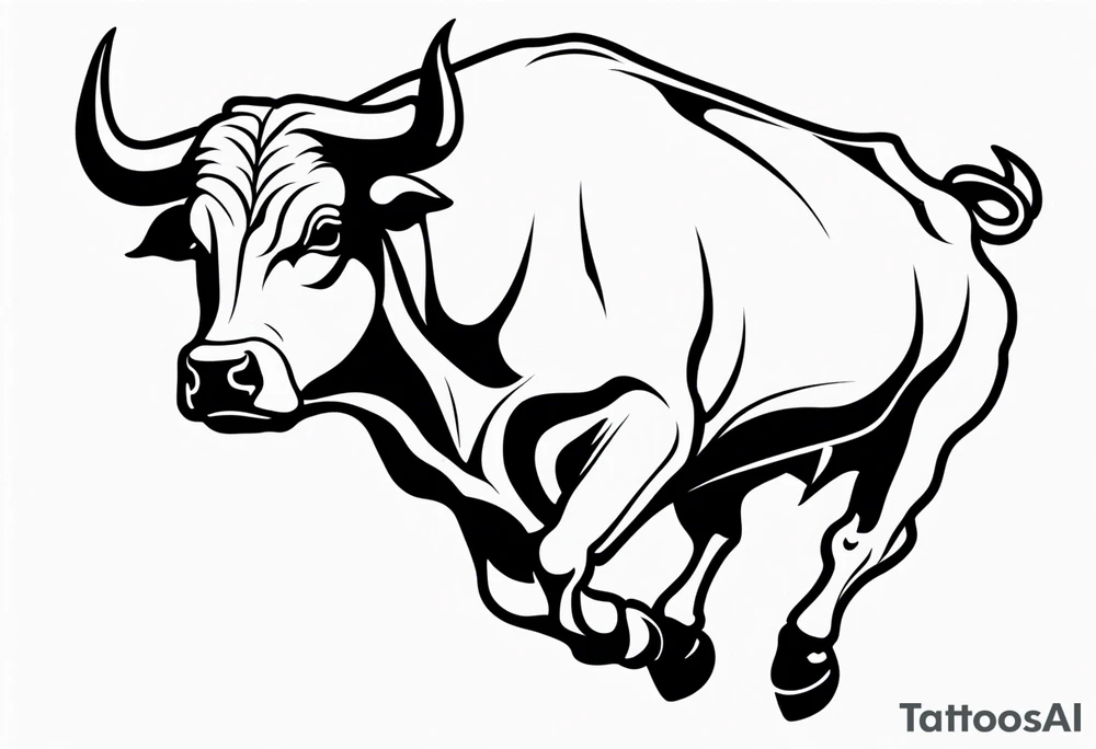 Bucking bull tattoo idea