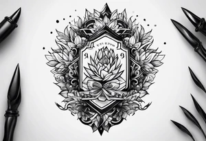 Knife, minimalistic tattoo idea