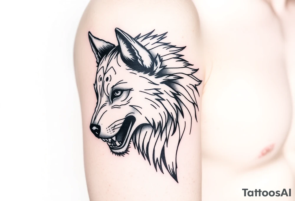 Wolf tattoo idea