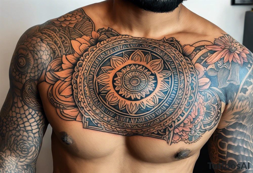 Long sleeve tattoo for a Srilankan living in the UK tattoo idea