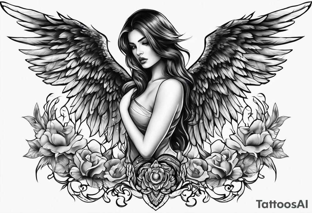 fallen angel tattoo idea