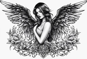 fallen angel tattoo idea