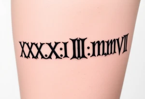 XXX.XII.MMVI gothic style for men tattoo idea